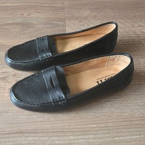 Black Born Leather Penny Loafers